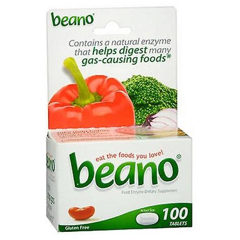 Beano Food Enzyme Dietary Supplement Tablets 100 Tabs Pack Of 1