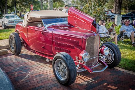 1932 Ford Convertible Roadster V8 Painted Photograph By Rich Franco
