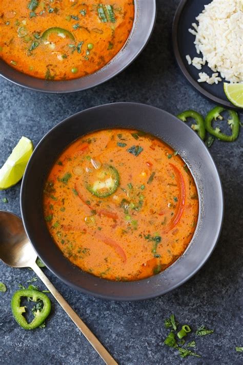 Spicy Coconut Thai Curry Soup Vegan Fit Foodie Finds