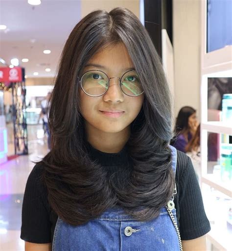 model rambut segi tiga panjang lengkap terupdate