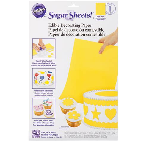 Wilton Solid Color Sugar Sheets Edible Decorating Paper