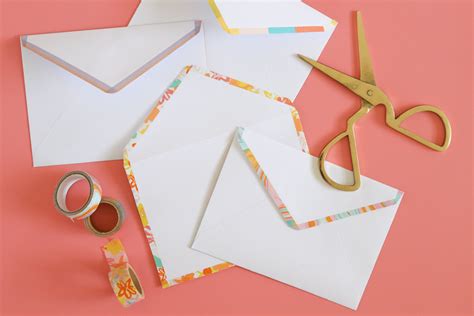 Diy Washi Tape Lined Envelopes Club Crafted