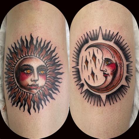 30 Radiant Sun And Moon Tattoo Ideas