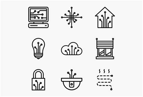 Smart Home System Objectives Line Icon Hd Png Download Transparent