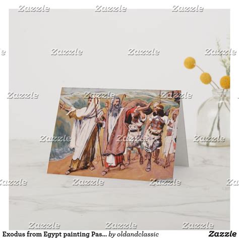 Exodus From Egypt Painting Passover Greeting Cards Zazzle Passover