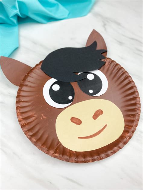 Paper Plate Horse Craft For Kids Free Template