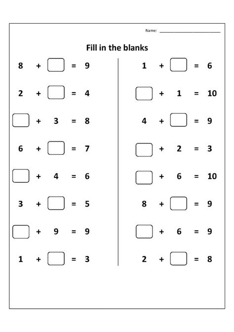 Math For 1st Grade Worksheets