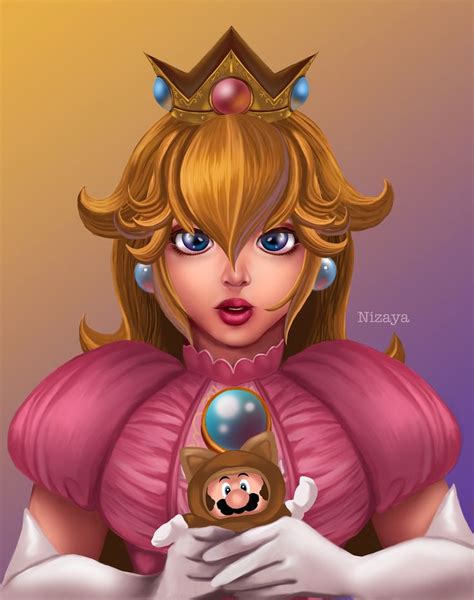 Princess Peach And Tanooki Mario By Nizaya On Deviantart Princess Peach Peach Mario And Luigi