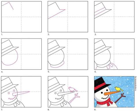 How To Draw A Snow Man Easy Once You Get Started You Will Be Drawing