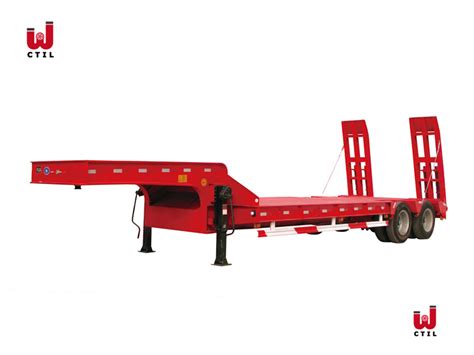 Double Axles Low Bed Semi Trailer For Sale Ethiopia Truck Price China
