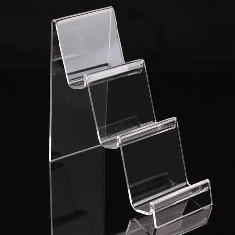 3 Layers Clear Acrylic Cellphone Display Stand Holder Rack Organizer For Phone Jewelry Holding