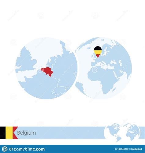 The main key maps of belgium are belgium outline map, belgium political map, belgium location map, belgium globe map, belgium admin. Belgium On World Globe With Flag And Regional Map Of Belgium Stock Vector - Illustration of ...