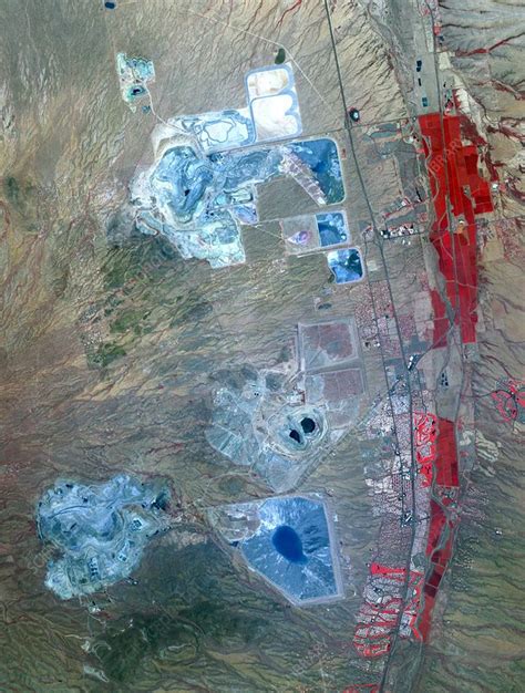 Arizona Copper Mine Satellite Image Stock Image C0228510