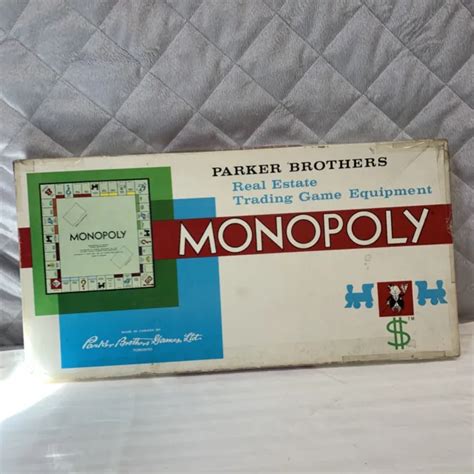 Vintage 1961 Monopoly Board Game Parker Brothers Classic Original Open