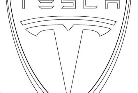 Tesla Logo Coloring Page Coloring Pages