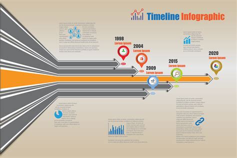 Business Roadmap Timeline Infographic Growing Charts Design For