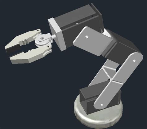 Simple Robotic Arm Download Free 3d Model By Fahim Faisal Cad Crowd