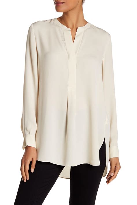 White Blouse Long Sleeve Silk Teenage Girl Shops Brand Names Vests