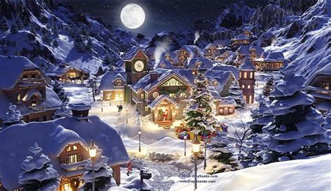 68 Christmas Village Backgrounds Wallpapersafari