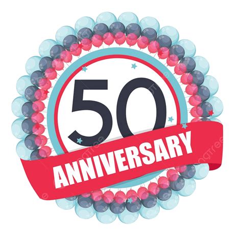 Charming Vector Illustration For 50th Anniversary Celebration Featuring