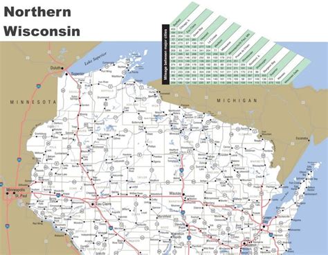Map Of Northern Wisconsin Map Detailed Map Wisconsin