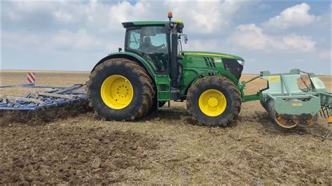 John Deere 6r190 Au Déchaumage Campagne 2023 Youtube