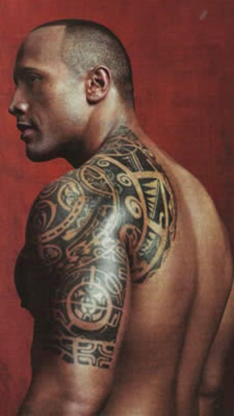 The jumanji star got the tattoo on his right bicep done two decades ago, during his former wrestling days, but in 2017 decided it was time to enhance it, according to people. The Rock ~ Maori Ink | Tribal shoulder tattoos, Polynesian ...