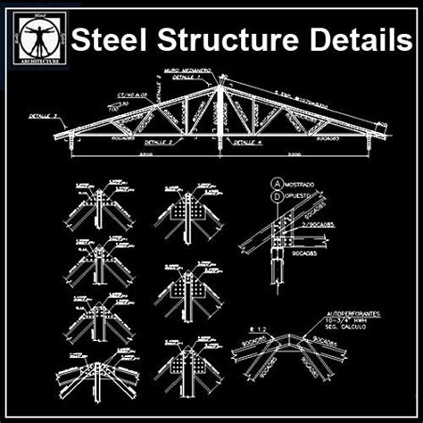 Steel Structure Details Download Cad Drawings Autocad Blocks