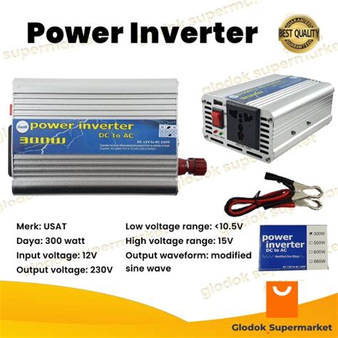 Jual Power Inverter Usat 300 Watt Dc 12v To Ac 220v 300w 12 Volt Alat