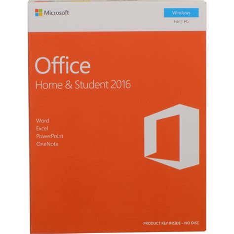 Microsoft Office Home And Student 2016 For Windows 79g 04589 Bandh
