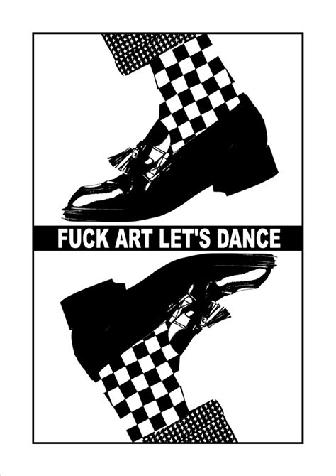 fuck art lets dance a2 art poster mod ska 2 tone etsy