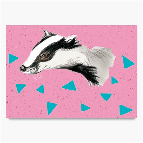 Badger Greetings Card Well Spotted