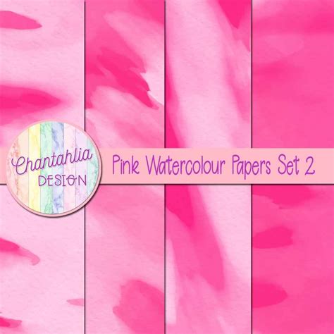 Free Digital Papers Featuring Pink Watercolour Designs