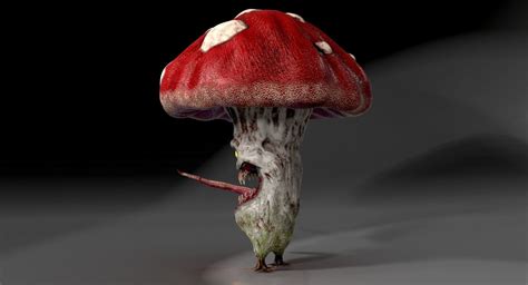 Evil Mushroom With A Smile 3d Model Rigged Cgtrader