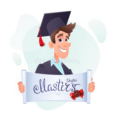 Masters Degree Rgb Color Icon Stock Vector Illustration Of Cartoon