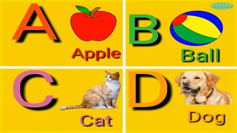 Abcd Song Abcd Song With Pictures For Kids Abcd Alphabets Song