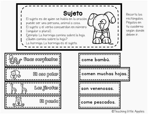 Sujetos Part Of Grammar Pack Spanish Lessons For Kids Spanish