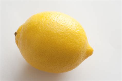Close Up Of Yellow Lemon On White Background Free Stock Image