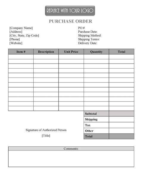 8 Free Excel Purchase Order Template Excel Templates