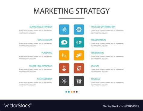 Marketing Strategy Infographic Cloud Design Vector Image