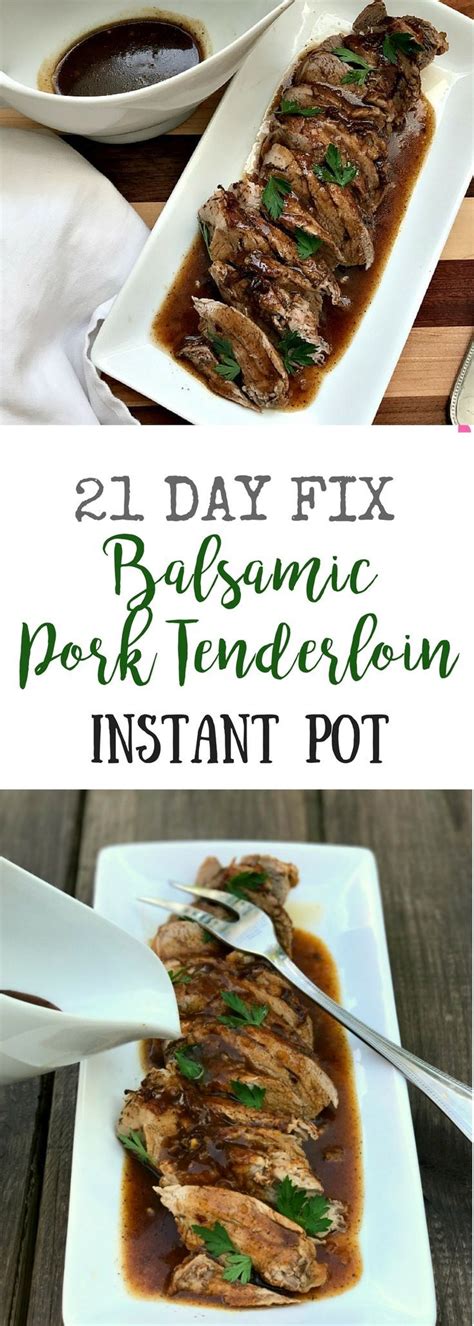 Instant pot pork tenderloin makes a great entree for a dinner party, and also works for a simple weeknight meal! Instant Pot Balsamic Pork | Confessions of a Fit Foodie ...