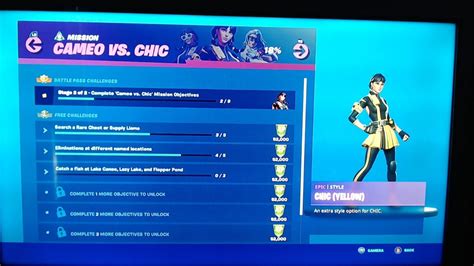 Fortnite Overtime Challenges Cameo Vs Chic Guide Youtube