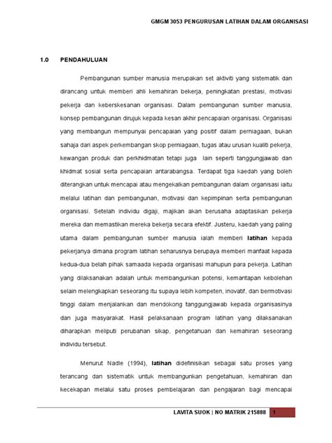 Ya, tidak ada yang spesial atau hal yang wah di langkah ketiga ini. Analisis Keperluan Latihan