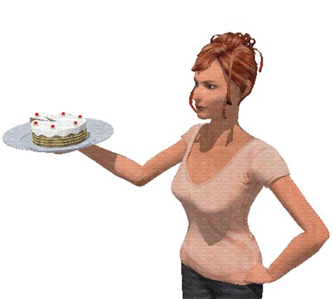 Rotating Food Weird Cake Woman