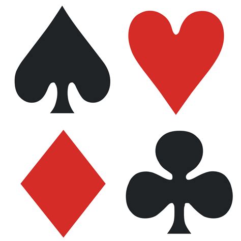 Combinación de cinco cartas con valores. File:4suits.svg - Wikimedia Commons