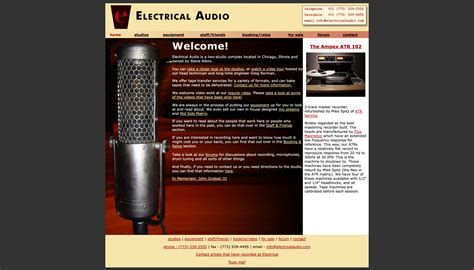 Electrical Audio Website Russ λrbuthnot