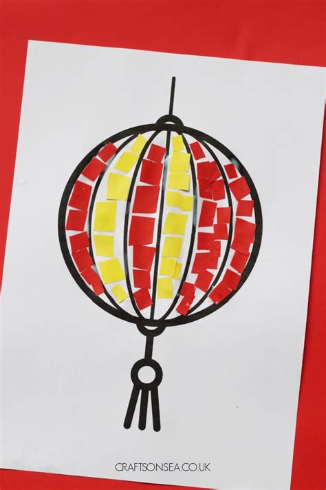 Mosaic Chinese Lantern Craft - Crafts on Sea