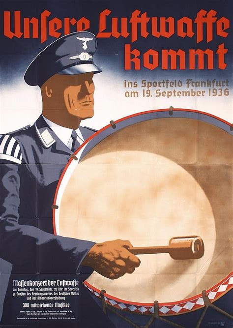 Rare Old 1930s German World War Ii Propaganda Poster