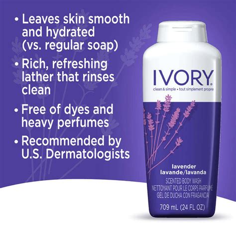 Ivory Lavender Body Wash 24 Fl Oz Pack Of 6