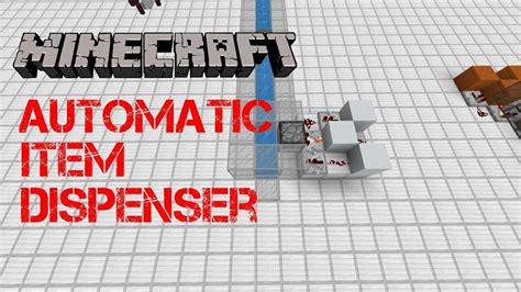 Minecraft Bedrock Redstone Automatic Item Dispenser Tutorial Youtube